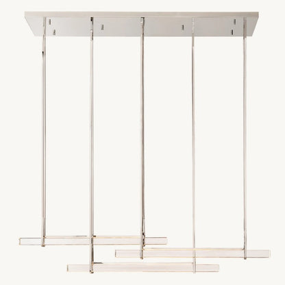 Audubon Sculpt Crystal Triple Bar Linear Chandelier