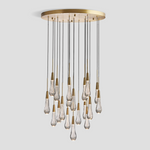 Soltaire Raindrop Glass Round Chandelier
