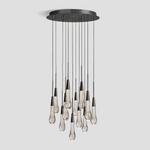 Soltaire Raindrop Glass Round Chandelier