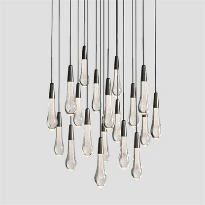 Soltaire Raindrop Glass Round Chandelier