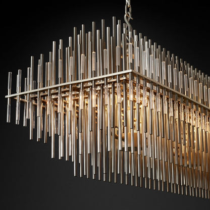 Emile Gradient Spire Rectangular Chandelier 54"