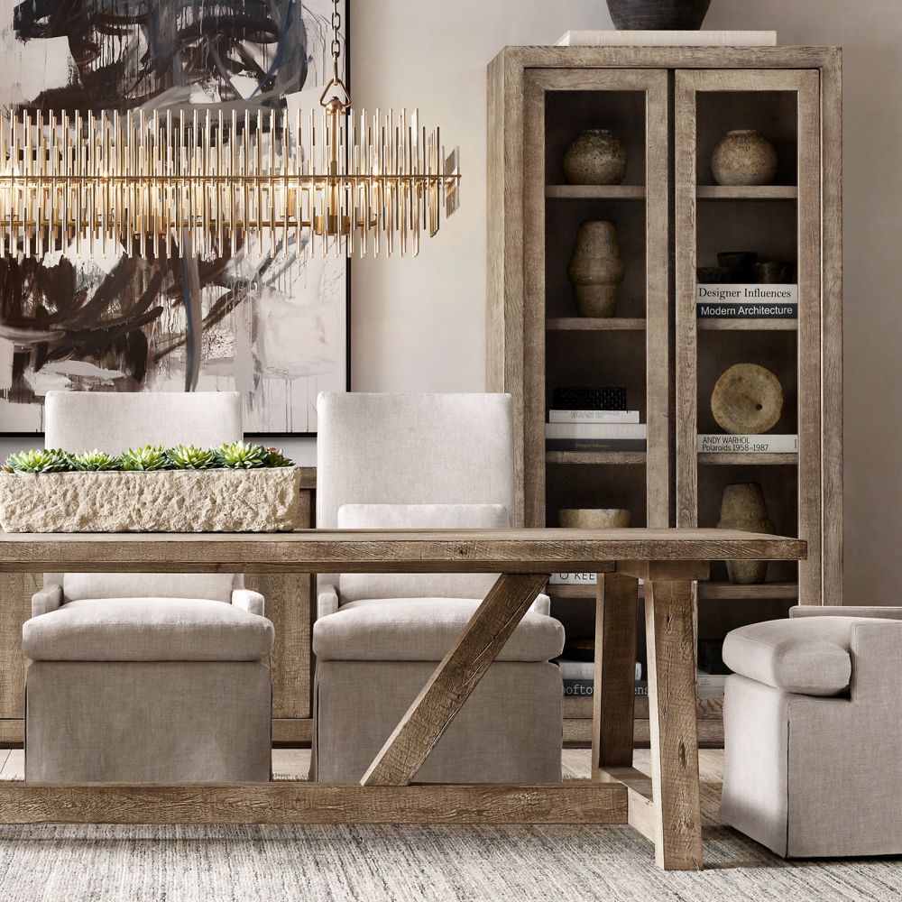 Emile Gradient Spire Rectangular Chandelier 54"