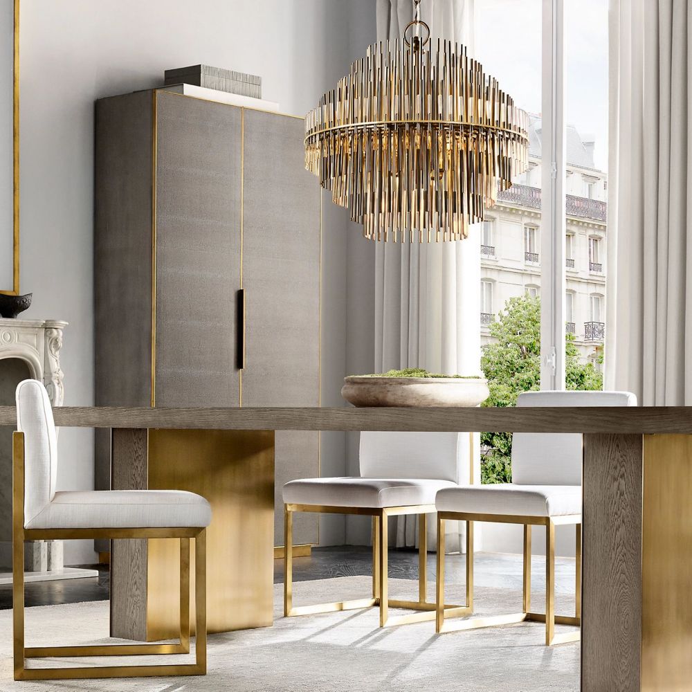 Emile Gradient Spire Round Chandelier 42"