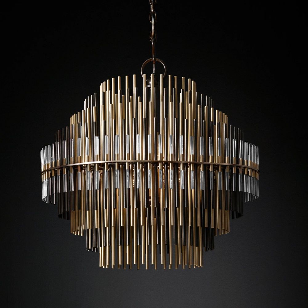 Emile Gradient Spire Round Chandelier 24"