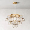 Cabrette Float Glass Round Chandelier 36"