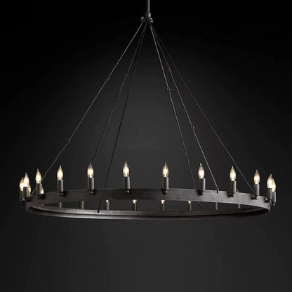 Camino Vintage Industrial Round Chandelier 50"