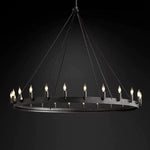 Camino Vintage Industrial Round Chandelier 50"