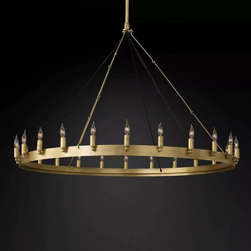 Camino Vintage Industrial Round Chandelier 50"