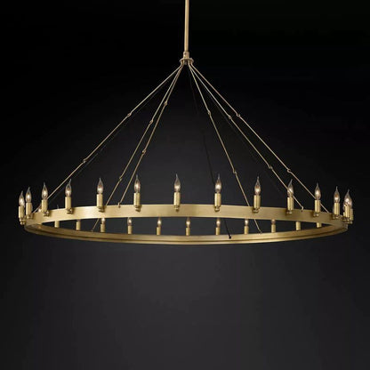 Camino Vintage Industrial Round Chandelier 63"