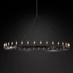 Camino Vintage Industrial Round Chandelier 73"