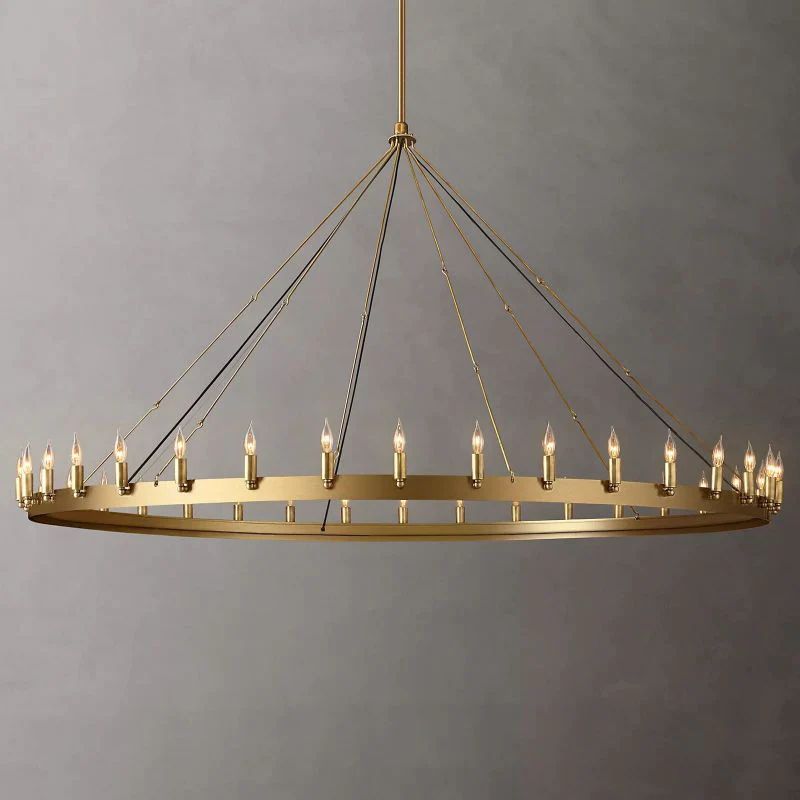 Camino Vintage Industrial Round Chandelier 73"