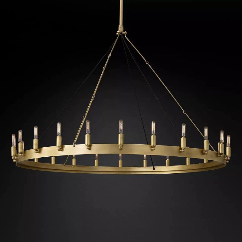 Camino Vintage Industrial Round Chandelier 50"