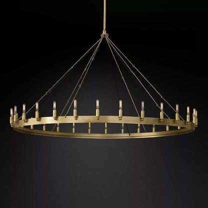 Camino Vintage Industrial Round Chandelier 63"