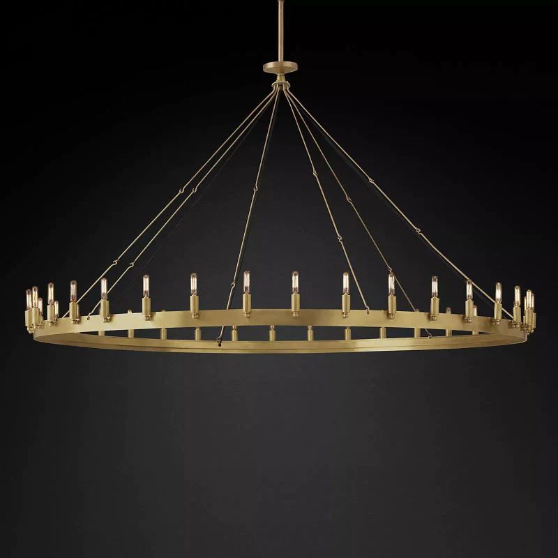 Camino Vintage Industrial Round Chandelier 73"