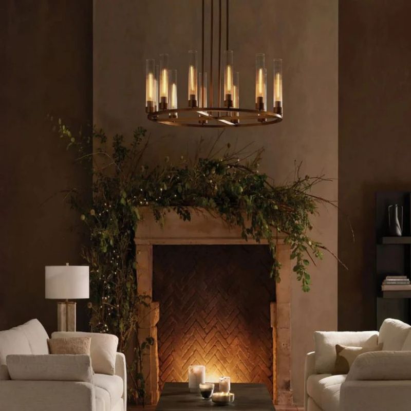 Andreas Modern Glass Round Chandelier