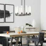 Andreas Modern Glass Round Chandelier