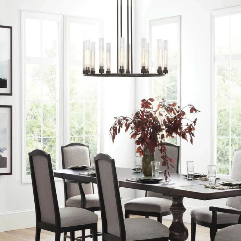 Andreas Modern Glass Round Chandelier