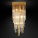Cascada Stacked Prism Square Chandelier 21"