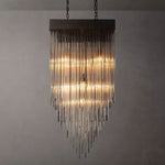 Cascada Stacked Prism Square Chandelier 30"