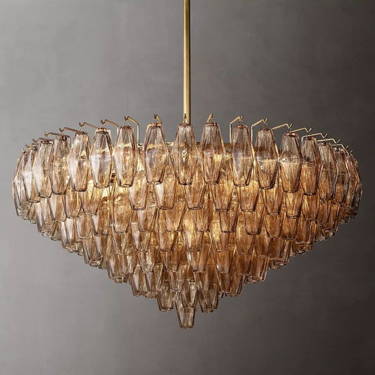 Chiara Murano Glass Tiered Round Chandelier 37"