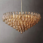 Chiara Murano Glass Tiered Round Chandelier 37"