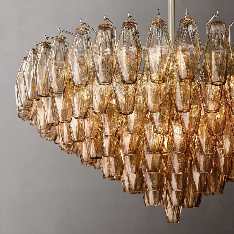 Chiara Murano Glass Tiered Round Chandelier 37"