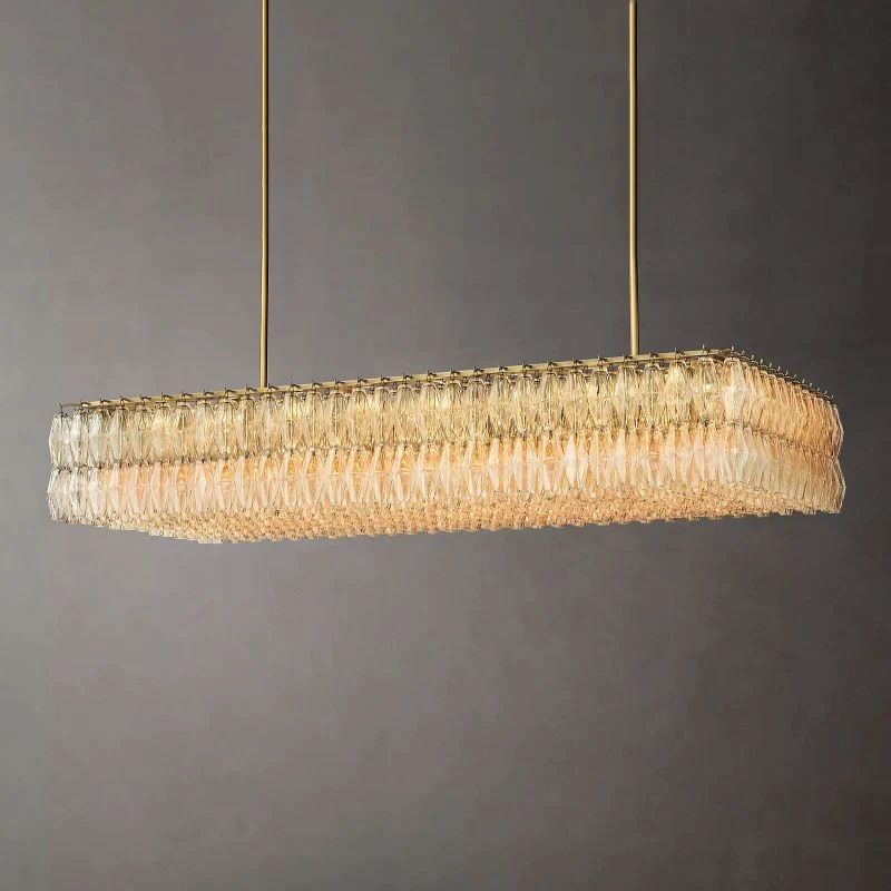 Chiara Murano Glass Rectangular Chandelier 74"