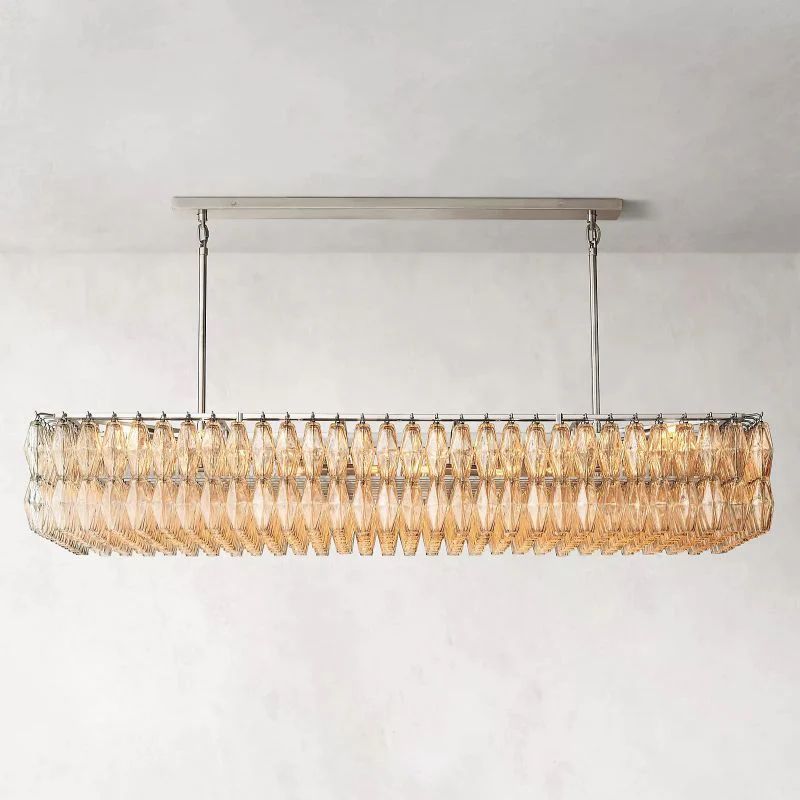 Chiara Murano Glass Rectangular Chandelier 74"