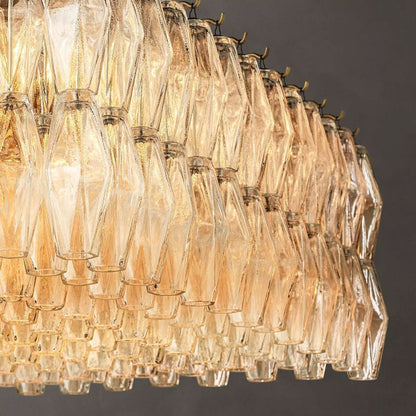 Chiara Murano Glass Rectangular Chandelier 74"