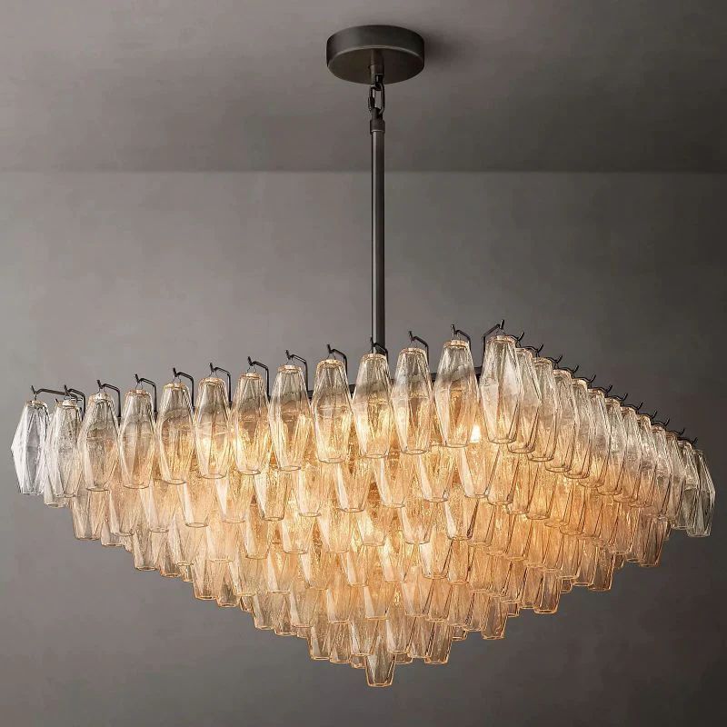 Chiara Murano Glass Square Chandelier 32"