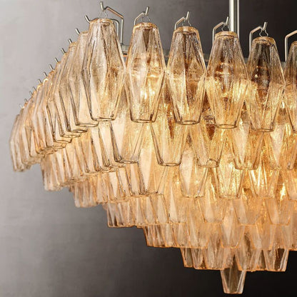 Chiara Murano Glass Square Chandelier 32"