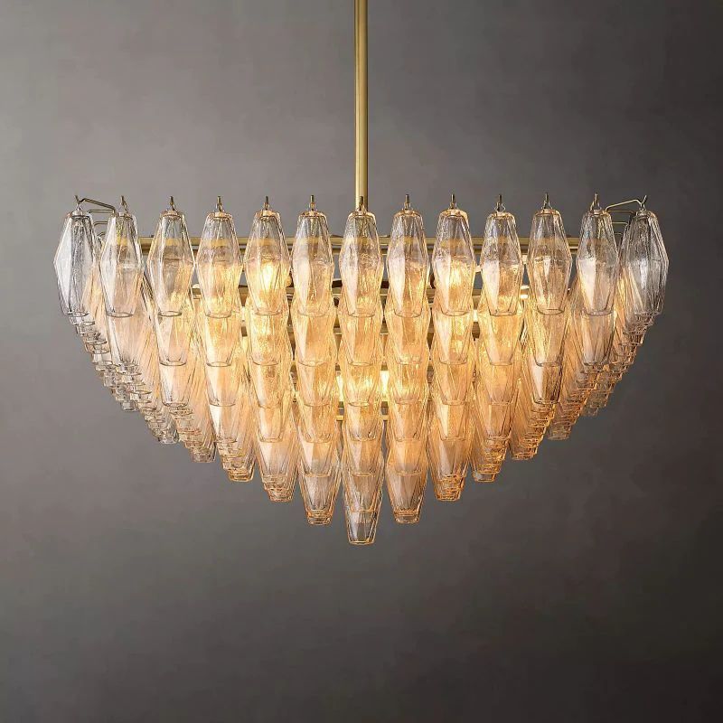 Chiara Murano Glass Square Chandelier 32"