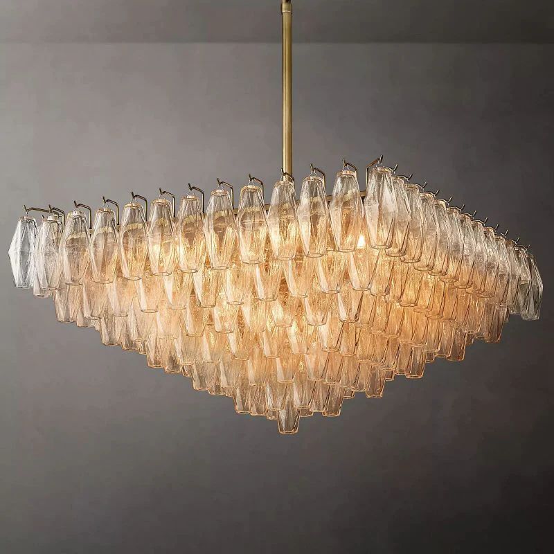 Chiara Murano Glass Square Chandelier 32"