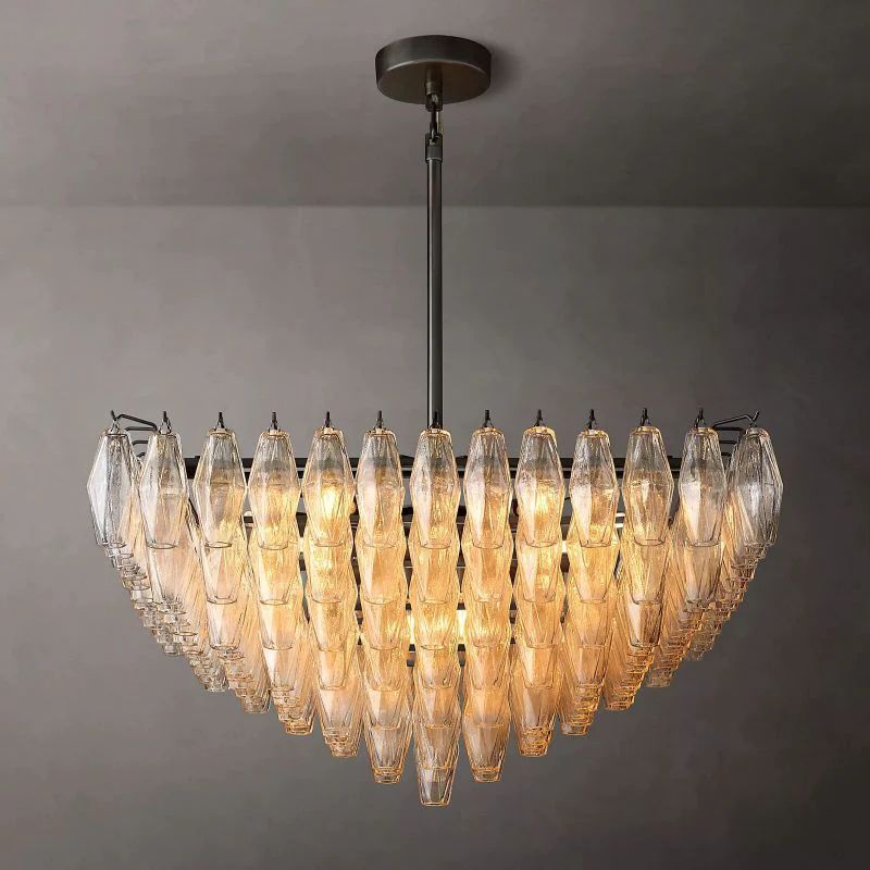 Chiara Murano Glass Square Chandelier 32"