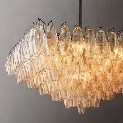 Chiara Murano Glass Square Chandelier 32"