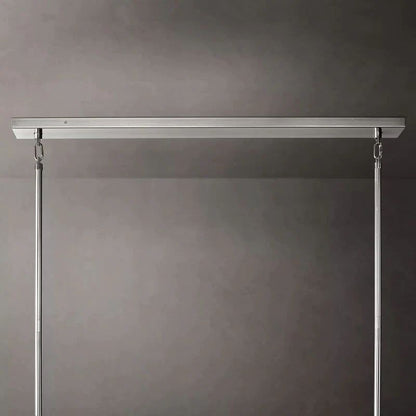 Chiara Murano Glass Tiered Rectangular Chandelier 74"