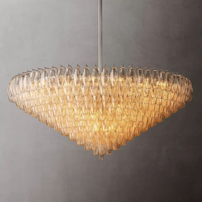 Chiara Murano Glass Tiered Round Chandelier 62"