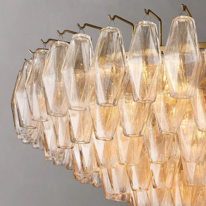 Chiara Murano Glass Tiered Round Chandelier 47"
