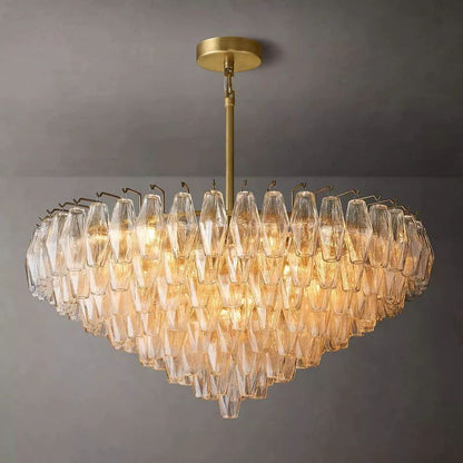 Chiara Murano Glass Tiered Round Chandelier 37"