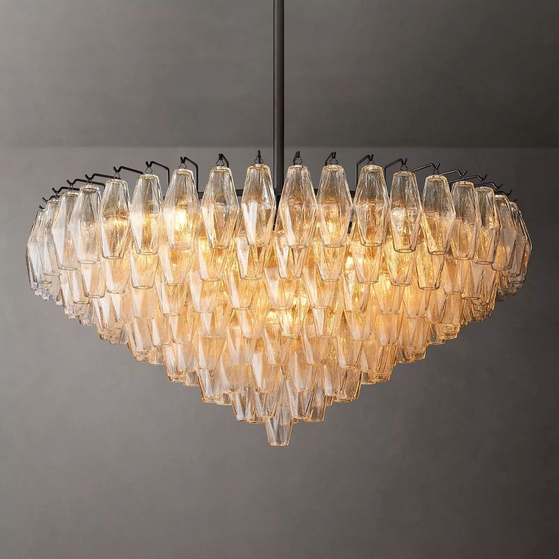 Chiara Murano Glass Tiered Round Chandelier 37"