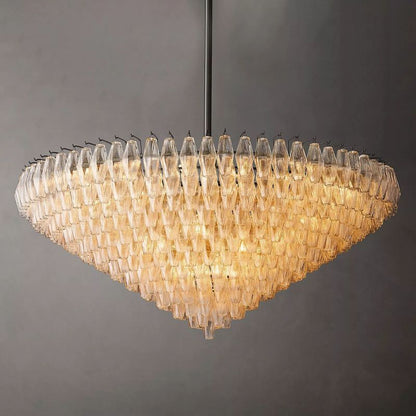 Chiara Murano Glass Tiered Round Chandelier 62"