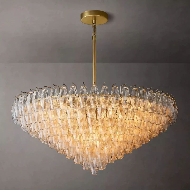 Chiara Murano Glass Tiered Round Chandelier 47"