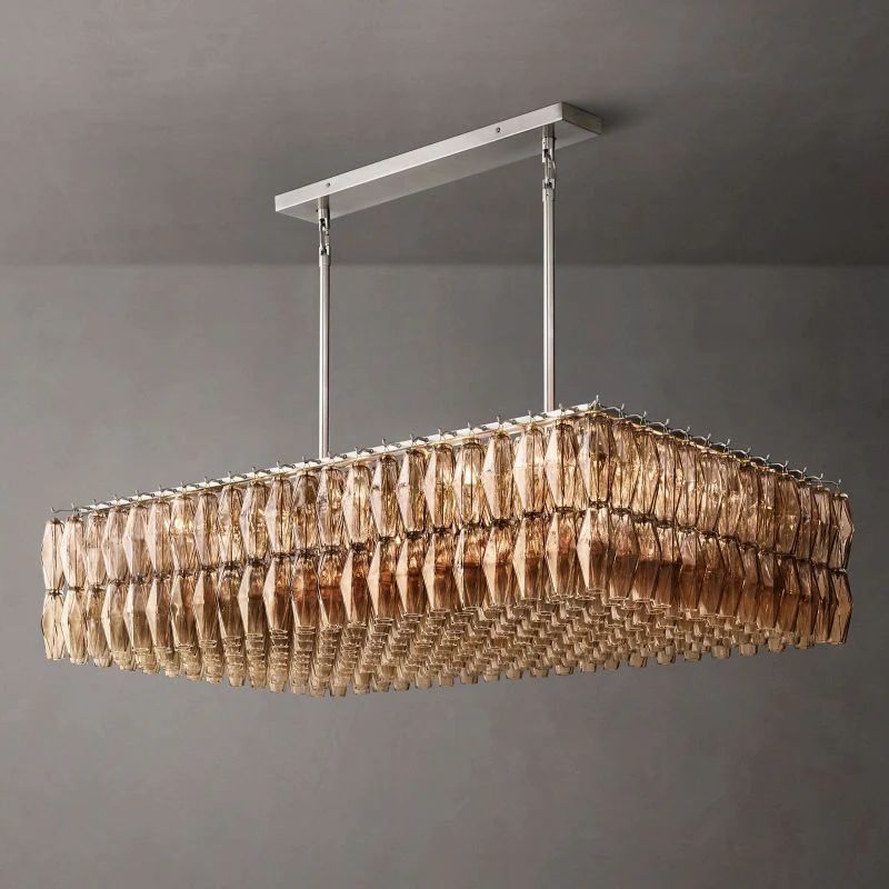 Chiara Murano Glass Rectangular Chandelier 54"