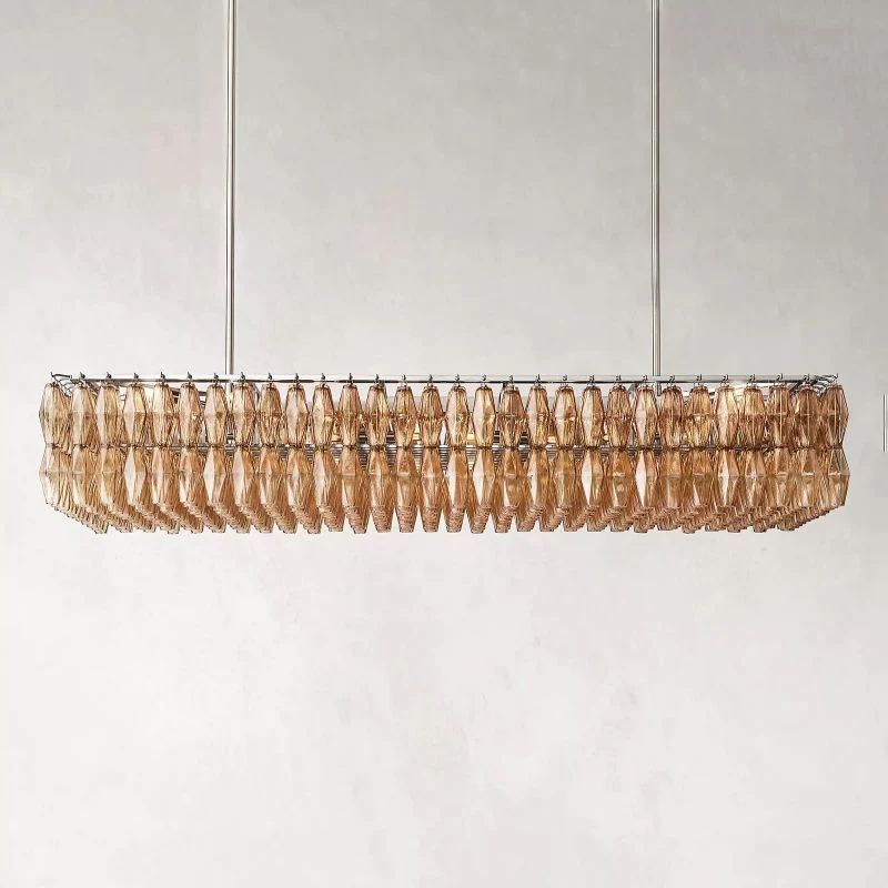 Chiara Murano Glass Rectangular Chandelier 74"