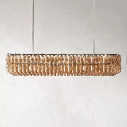 Chiara Murano Glass Rectangular Chandelier 74"