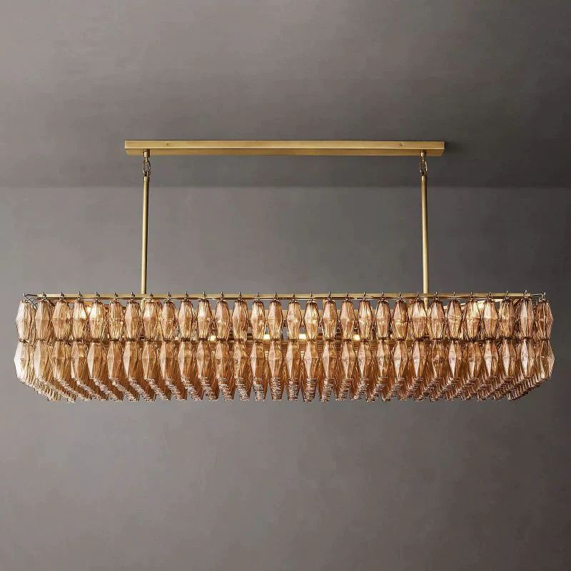 Chiara Murano Glass Rectangular Chandelier 74"