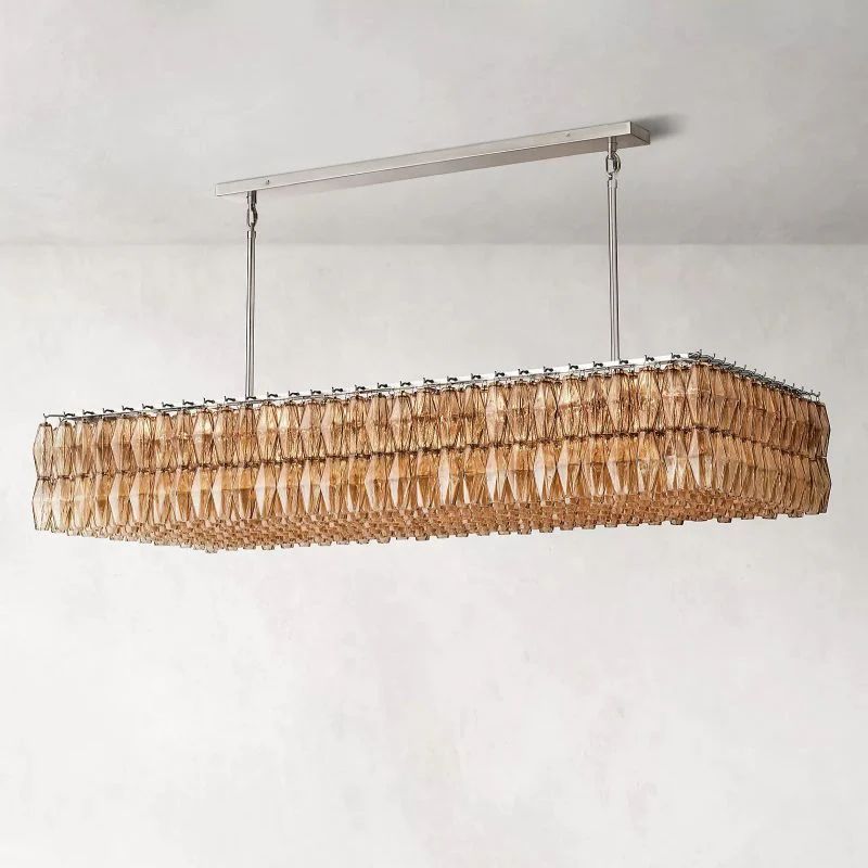 Chiara Murano Glass Rectangular Chandelier 74"
