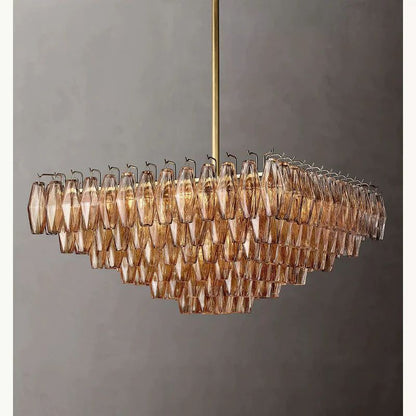 Chiara Murano Glass Square Chandelier 32"