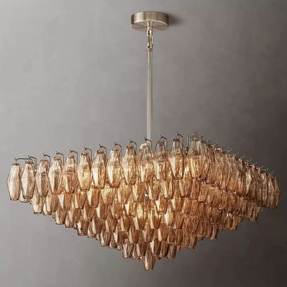 Chiara Murano Glass Square Chandelier 32"