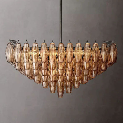 Chiara Murano Glass Square Chandelier 32"
